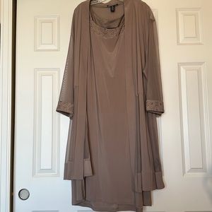 Two Piece R&M Richards Taupe Dress -NWT
